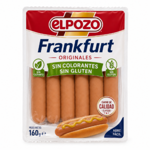 Frankfurt ElPozo Sin Colorantes y Sin Gluten 160 g