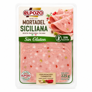 Mortadela Siciliana Sin Gluten ElPozo 225 g