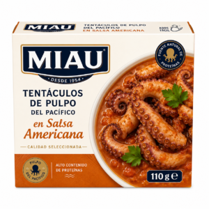 Tentáculos de Pulpo del Pacífico en Salsa Americana Miau 110 g