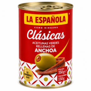 Aceitunas Verdes Rellenas de Anchoa Clásicas La Española 350 g