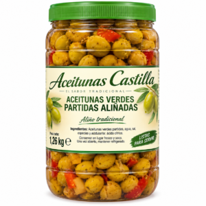 Aceitunas Verdes Partidas Aliñadas Castilla 1,26 kg