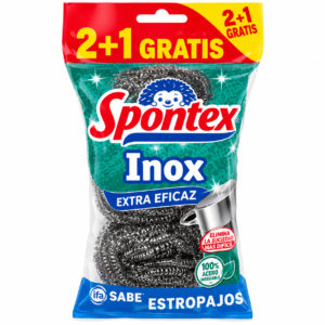 Estropajo Inox Spontex 2+1 uds