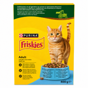 Pienso para Gato Adulto Pescado y Verduras Friskies Purina 400 g