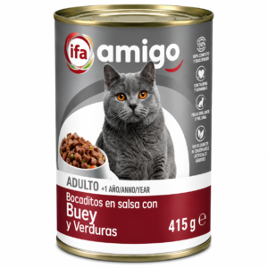Bocaditos en Salsa con Buey y Verduras Ifa Amigo 415 g