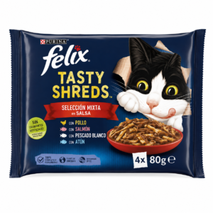 Comida para Gato Tasty Shreds Felix 4 x 80 g