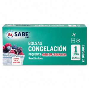 Bolsas de Congelación Pequeñas con Doble Zip Ifa Sabe 1 Litro 20 Unidades