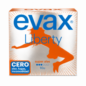 Compresas Evax Liberty Normal con Super Alas 10 Unidades