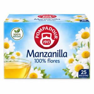 Manzanilla 100% Flores Pompadour 25 Bolsitas 27,5 g