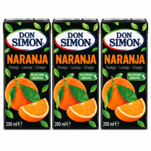 Zumo de Naranja Don Simón 200 ml 3 Unidades