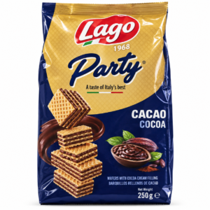 Barquillos Rellenos de Cacao Lago Party 250 g