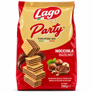 Barquillos Rellenos de Avellana Lago Party 250 g