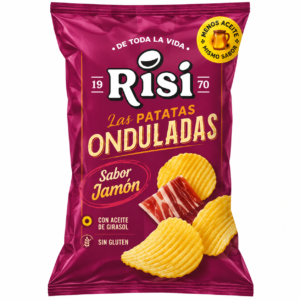 Patatas Onduladas Sabor Jamón Risi 125 g