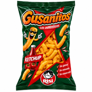 Gusanitos Ketchup Risi 85 g
