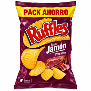 Patatas Onduladas Sabor Jamón Ruffles 115 g