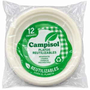 Platos Reutilizables Campisol 12 unidades