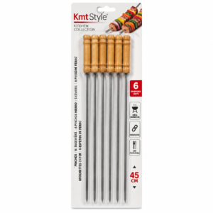 Pinchos de Hierro para Brochetas Kmt Style 45 cm – 6 unidades