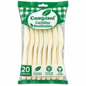 Cuchillos Reutilizables Campisol 20 Unidades