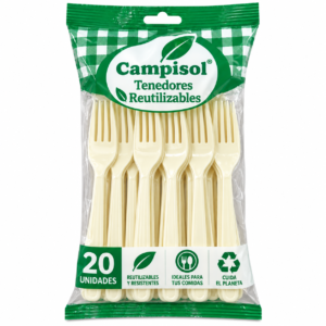 Tenedores Reutilizables Campisol 20 unidades